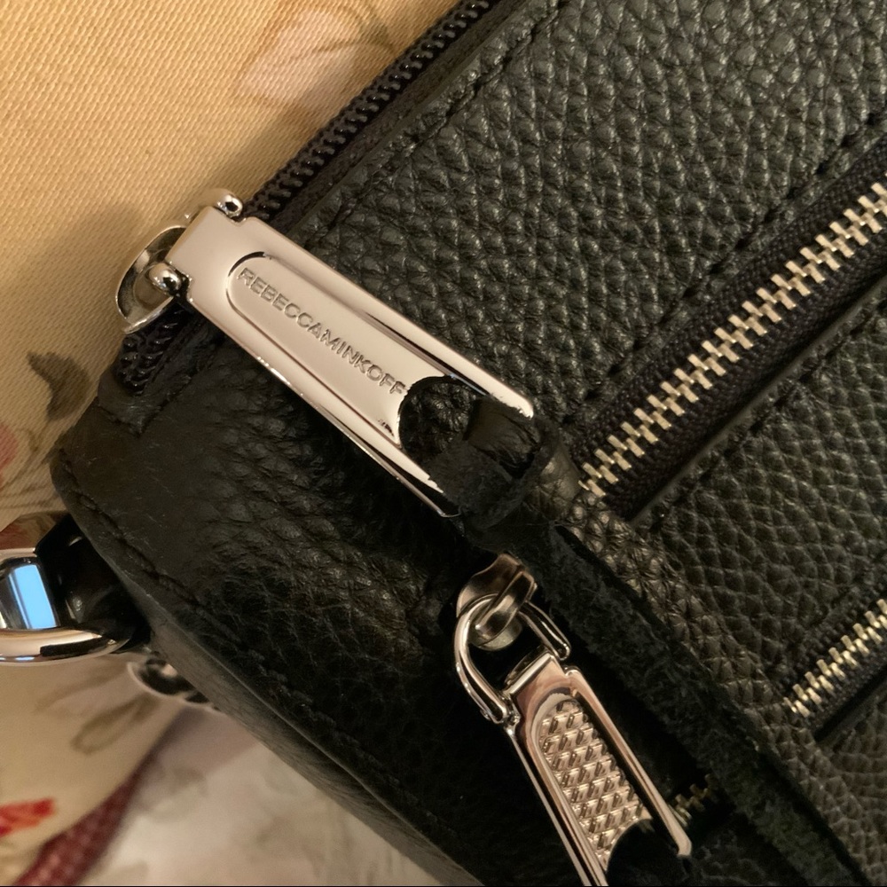 Rebecca Minkoff Beautiful!!! Mini Zip Rocker Leather Crossbody Bag - Picture 5 of 9